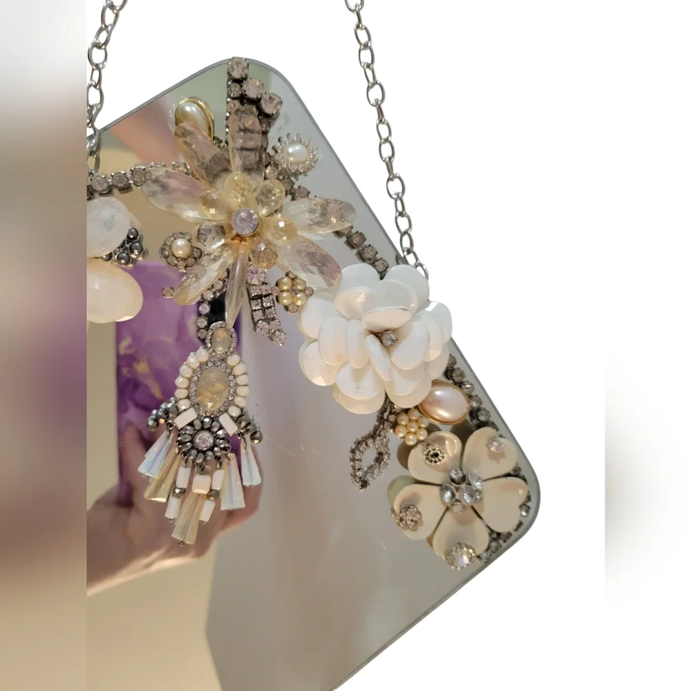 Decorative Mirror with Jewel Accents